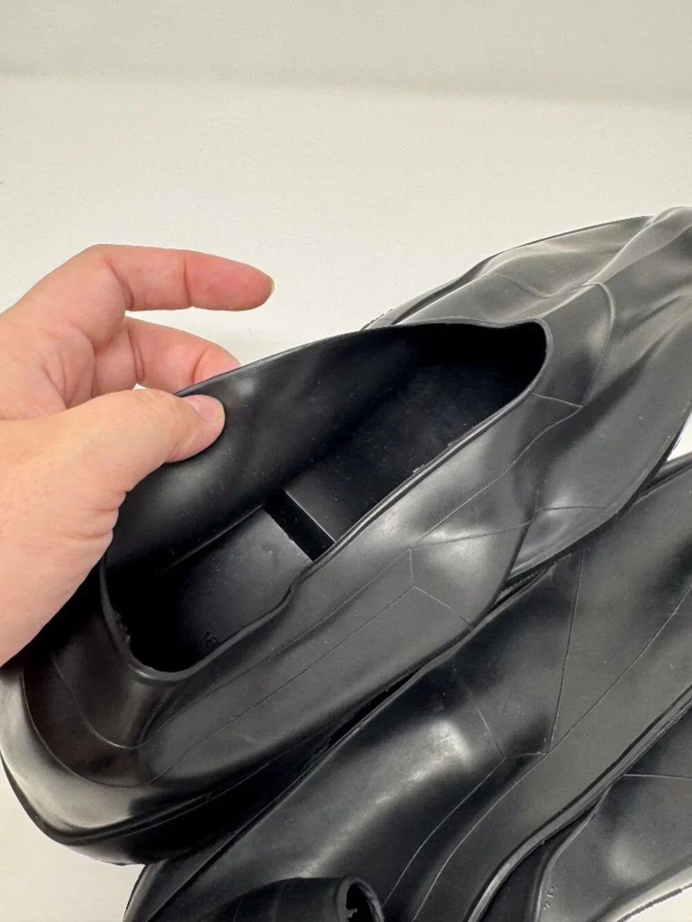 Vintage Tingley Black Rubber Overshoes XL Made USA Avant Garde Rain Galoshes